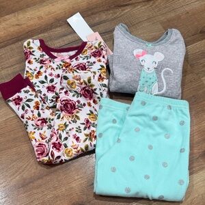 2 sets of baby girl PJs